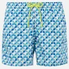 Costume da bagno da uomo in tessuto leggero con stampa racchette padel