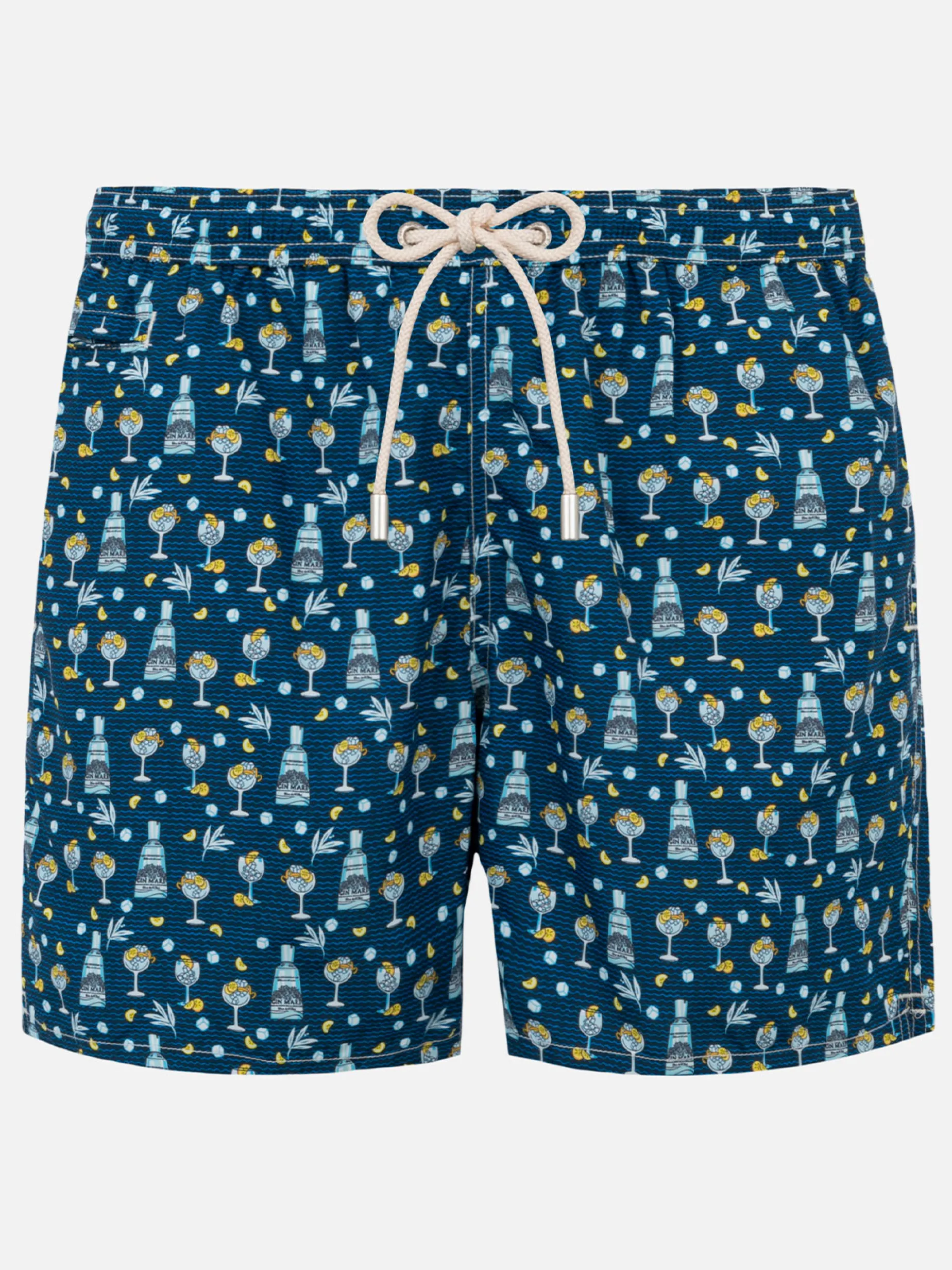 Costume da bagno da uomo in tessuto leggero con stampa gin Mare | GIN MARE EDIZIONE SPECIALE