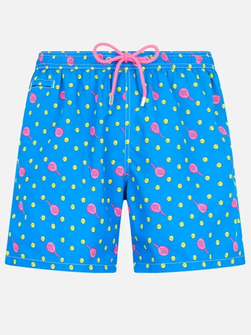 Costume da bagno da uomo in tessuto leggero Lighting Micro Fantasy con stampa padel
