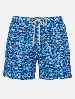 Costume da bagno da uomo Comfort Light con stampa pesci