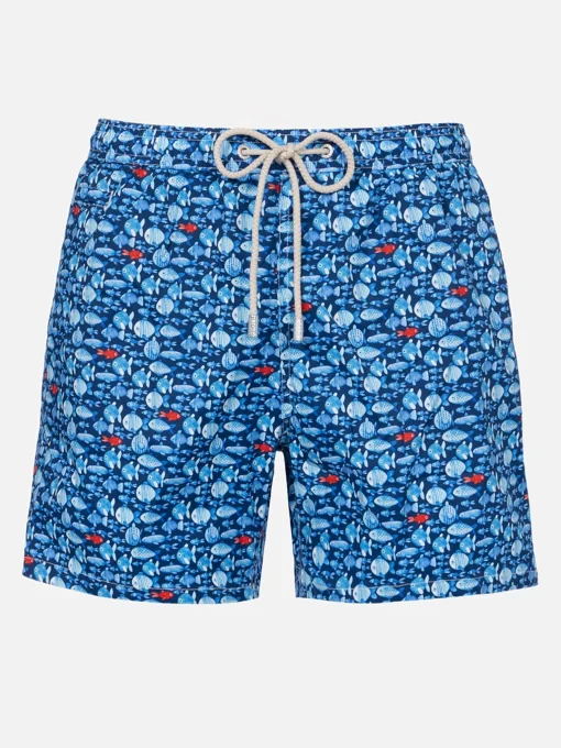 Costume da bagno da uomo Comfort Light con stampa pesci