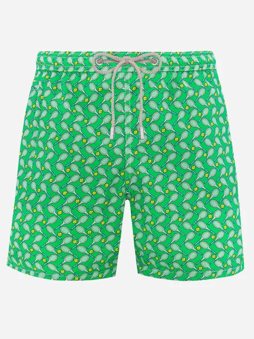 Costume da bagno da uomo in tessuto leggero Lighting Micro Fantasy con stampa tennis