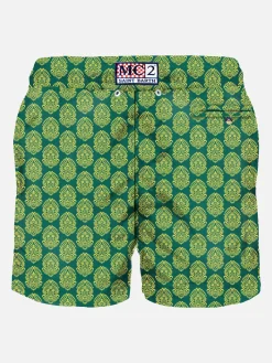 Costume da bagno da uomo in tessuto leggero stampa indiana