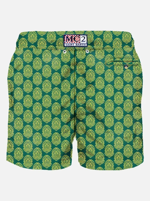 Costume da bagno da uomo in tessuto leggero stampa indiana