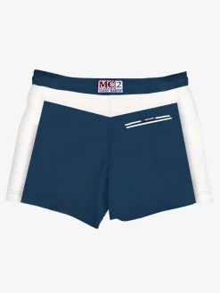 Costume da bagno da uomo con bande e patch