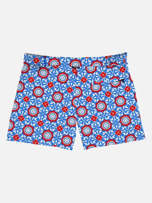 Costume da bagno da uomo con stampa maiolica