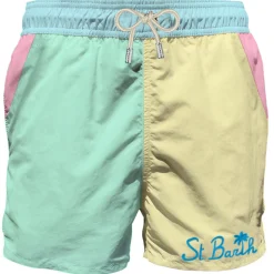 Costume da bagno da uomo multicolore con taschino