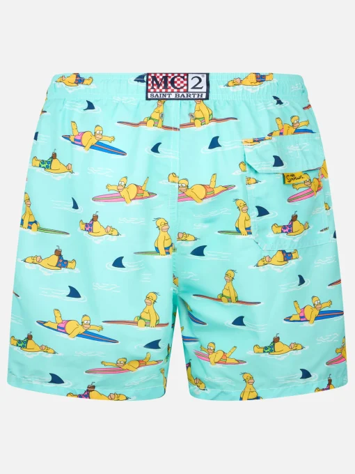 Costume da bagno da uomo Gustavia di lunghezza media con stampa Homer Simpson | EDIZIONE SPECIALE I SIMPSON
