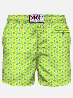 Costume da bagno da uomo in tessuto leggero stampa stelle marine