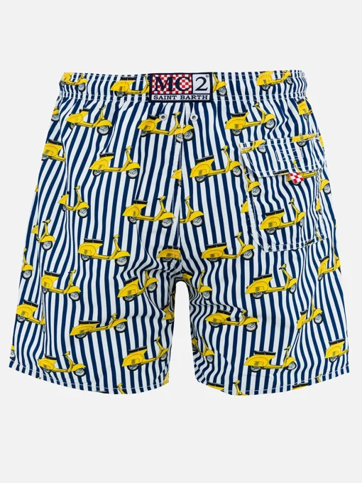 Costume da bagno da uomo Gustavia lunghezza media con stampa Vespa | EDIZIONE SPECIALE VESPA