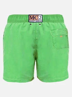 Costume da bagno da uomo verde chiaro delavè