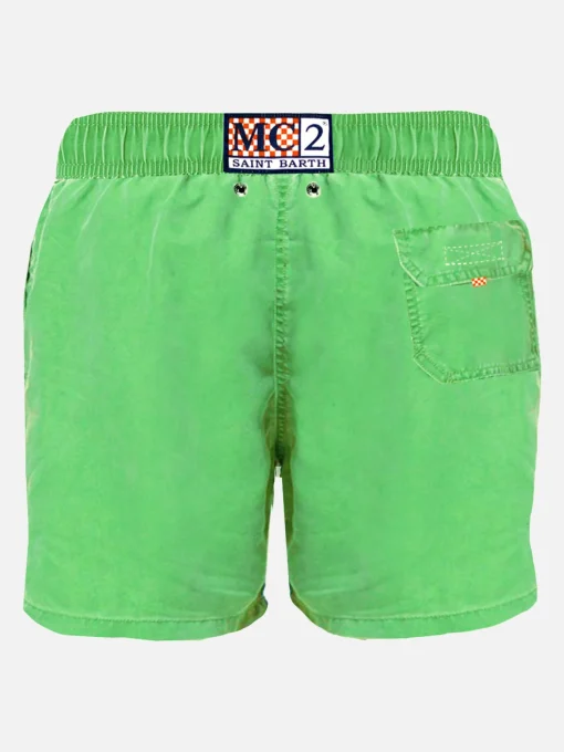 Costume da bagno da uomo verde chiaro delavè
