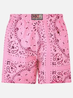 Costume da bagno da uomo con stampa bandana rosa