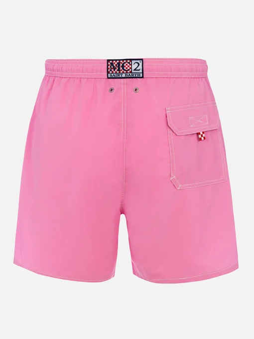 Costume da bagno da uomo di media lunghezza rosa Patmos