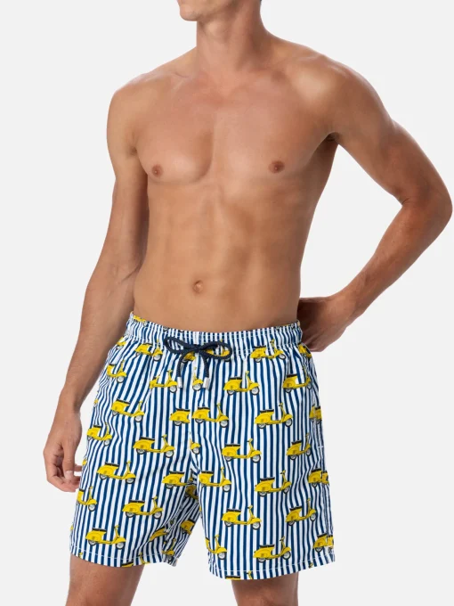 Costume da bagno da uomo Gustavia lunghezza media con stampa Vespa | EDIZIONE SPECIALE VESPA