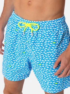 Costume da bagno da uomo Comfort Light con stampa squali