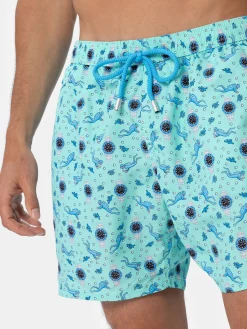Costume da bagno da uomo in tessuto leggero Lighting Micro Fantasy con stampa orologi