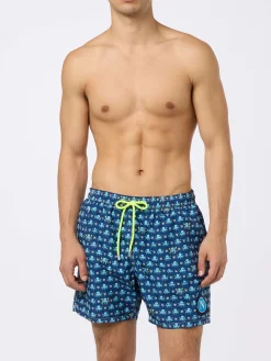 Costume da bagno da uomo in tessuto leggero con stampa logo Squid e Napoli | SSC NAPOLI SPECIAL EDITION