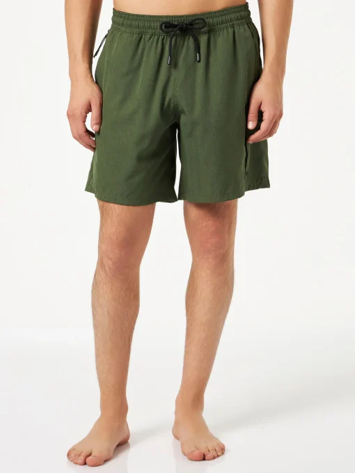 Costume da bagno da uomo comfort ed elasticizzato colore verde militare