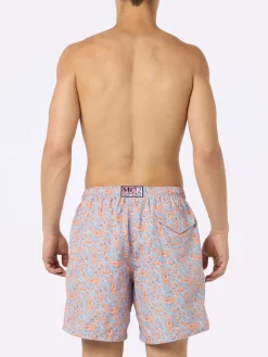 Costume da bagno da uomo in tessuto leggero Lighting con stampa paisley