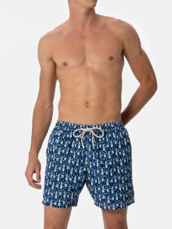 Costume da bagno da uomo in tessuto leggero Lighting Micro Fantasia con stampa Sambuca Molinari | EDIZIONE SPECIALE SAMBUCA MOLINARI
