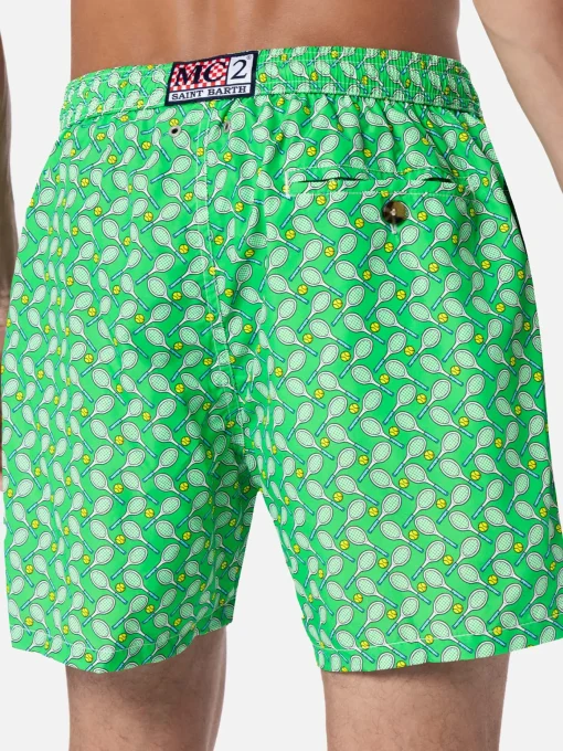 Costume da bagno da uomo in tessuto leggero Lighting Micro Fantasy con stampa tennis