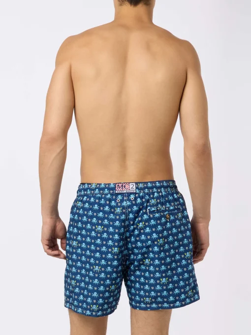 Costume da bagno da uomo in tessuto leggero con stampa logo Squid e Napoli | SSC NAPOLI SPECIAL EDITION
