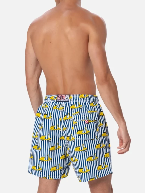Costume da bagno da uomo Gustavia lunghezza media con stampa Vespa | EDIZIONE SPECIALE VESPA