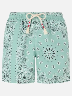 Costume da bagno da uomo media lunghezza verde salvia Caprese