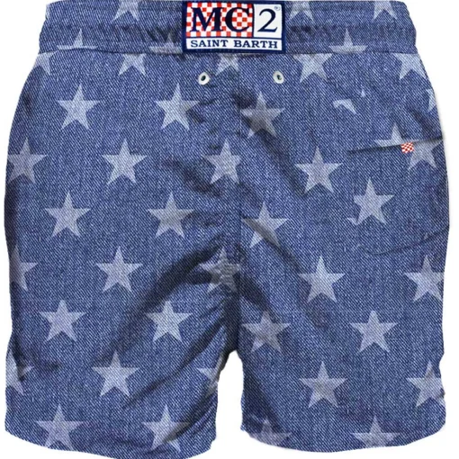 Costume da bagno di media lunghezza con stelle blu