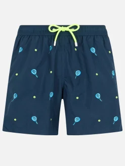 Costume da bagno Gustavia da uomo di media lunghezza con ricamo padel