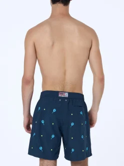 Costume da bagno Gustavia da uomo di media lunghezza con ricamo padel