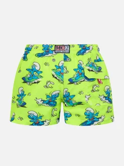 Costume da bagno Jean da bambino di media lunghezza con stampa dei Puffi | I PUFFI EDIZIONE SPECIALE