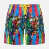 Costume da bagno medio da bambino Haiti con stampa piazzata dei supereroi Marvel | EDIZIONE SPECIALE MARVEL