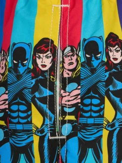 Costume da bagno medio da bambino Haiti con stampa piazzata dei supereroi Marvel | EDIZIONE SPECIALE MARVEL