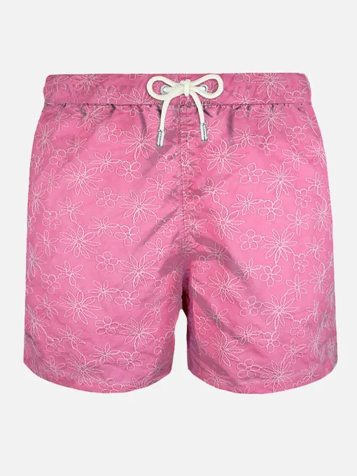 Costume da bagno rosa ricamato
