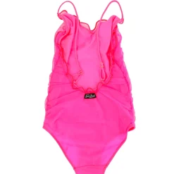 Costume da bambina rosa fluo con tulle