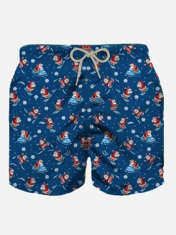 Costume da bambino in tessuto leggero con stampa Happy Santa Claus