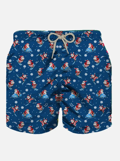 Costume da bambino in tessuto leggero con stampa Happy Santa Claus