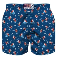 Costume da bambino in tessuto leggero con stampa Happy Santa Claus