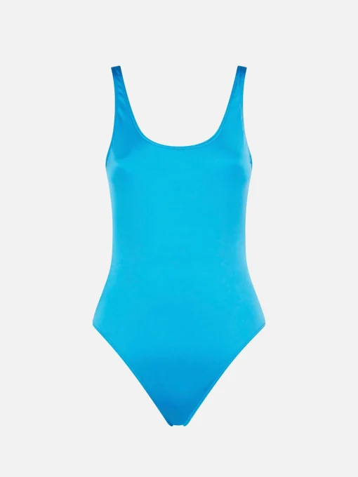 Costume intero bluette lucido