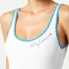 Costume intero con ricamo Mykonos