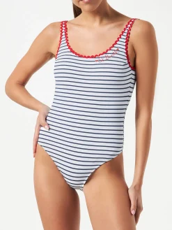 Costume intero con ricamo Love St. Barth