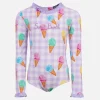 Costume intero da bambina Hila con maniche lunghe | PROTEZIONE UV