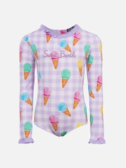 Costume intero da bambina Hila con maniche lunghe | PROTEZIONE UV