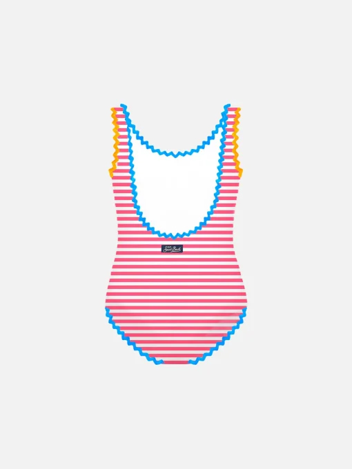 Costume intero da bambina con ricamo