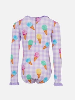 Costume intero da bambina Hila con maniche lunghe | PROTEZIONE UV