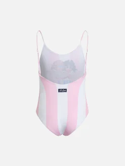 Costume intero da bambina Cecille Jr con stampa piazzata angeli Fiorucci | EDIZIONE SPECIALE FIORUCCI