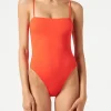 Costume intero da donna arancione