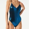 Costume intero da donna blu royal